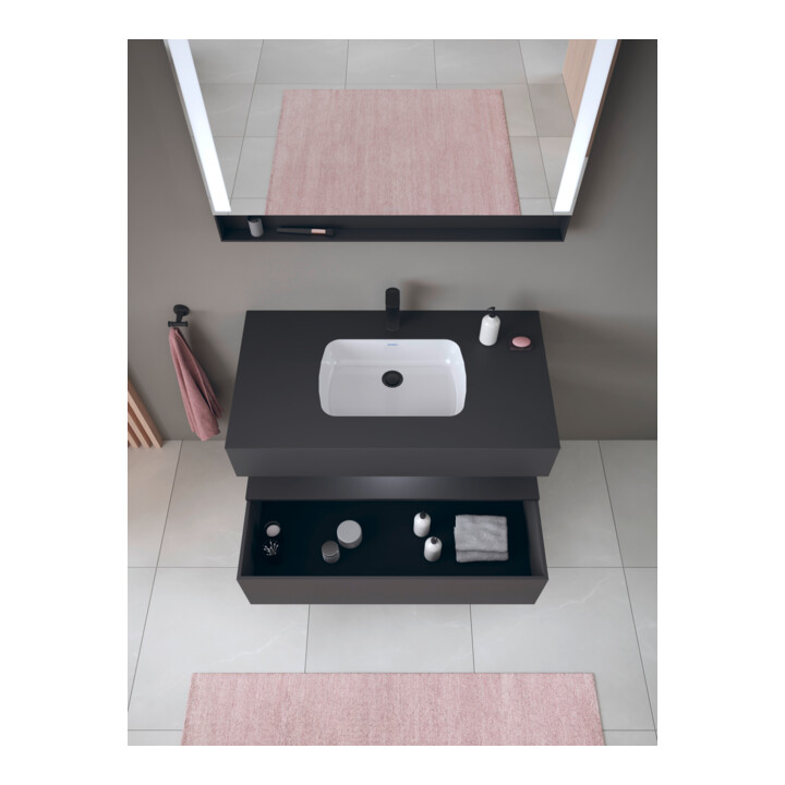 Duravit Einbauwaschtisch-Möbel-Set Qatego 100x55x60cm, gra m, Kon-WTU, Nischenb