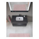 Duravit Einbauwaschtisch-Möbel-Set Qatego 100x55x60cm, gra m, Kon-WTU, Nischenb