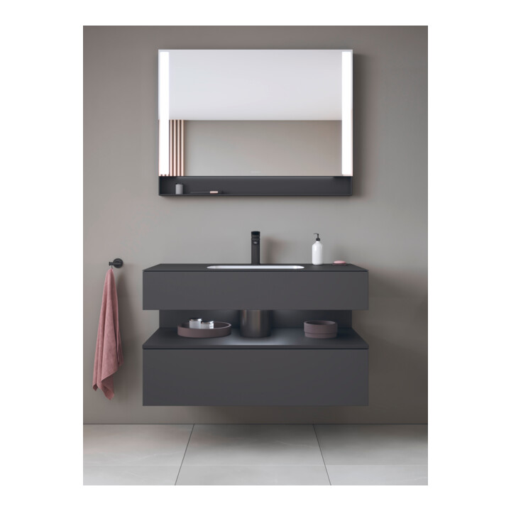 Duravit Einbauwaschtisch-Möbel-Set Qatego 100x55x60cm, gra m, Kon-WTU, Nischenb