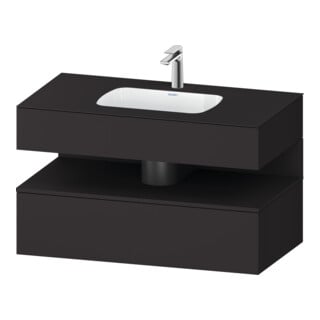 Duravit Einbauwaschtisch-Möbel-Set Qatego 100x55x60cm, gra m, Kon-WTU, Nischenb