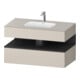 Duravit Einbauwaschtisch-Möbel-Set Qatego 100x55x60cm, gra m/ta m, Kon-WTU, B-1