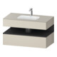 Duravit Einbauwaschtisch-Möbel-Set Qatego 100x55x60cm, gra m/ta m, Kon-WTU, B-1