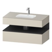 Duravit Einbauwaschtisch-Möbel-Set Qatego 100x55x60cm, gra m/ta m, Kon-WTU, B