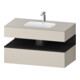 Duravit Einbauwaschtisch-Möbel-Set Qatego 100x55x60cm, gra m/ta m, Kon-WTU, B-1