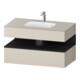 Duravit Einbauwaschtisch-Möbel-Set Qatego 100x55x60cm, gra m/ta m, Kon-WTU, B-1