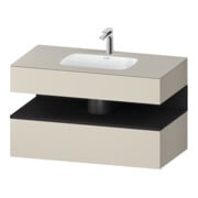 Duravit Einbauwaschtisch-Möbel-Set Qatego 100x55x60cm, gra m/ta m, Kon-WTU, B