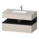 Duravit Einbauwaschtisch-Möbel-Set Qatego 100x55x60cm, gra m/ta ma, Konsolen-Waschtischunterbau-1