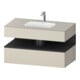 Duravit Einbauwaschtisch-Möbel-Set Qatego 100x55x60cm, gra m/ta matt, Konsolen-Waschtischunterbau-1