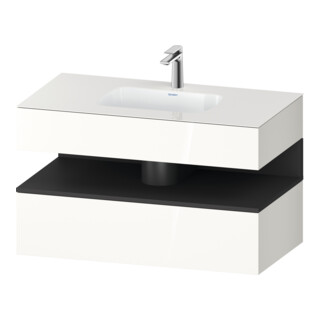 Duravit Einbauwaschtisch-Möbel-Set Qatego 100x55x60cm, gra m/we g, Kon-WTU, B