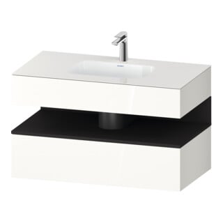 Duravit Einbauwaschtisch-Möbel-Set Qatego 100x55x60cm, gra m/we g, Kon-WTU, B