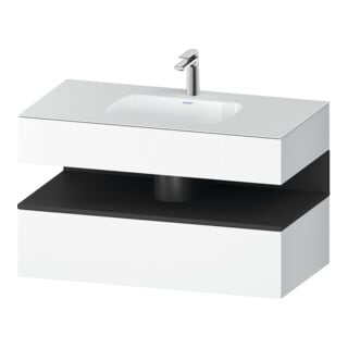 Duravit Einbauwaschtisch-Möbel-Set Qatego 100x55x60cm, gra m/we m, Kon-WTU, B