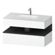 Duravit Einbauwaschtisch-Möbel-Set Qatego 100x55x60cm, gra m/we m, Kon-WTU, B