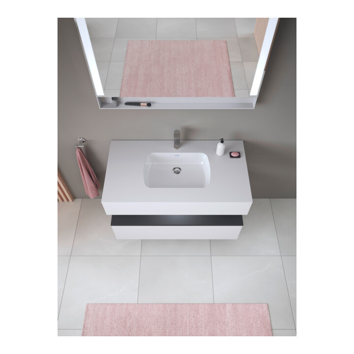 Duravit Einbauwaschtisch-Möbel-Set Qatego 100x55x60cm, gra m/we m, Kon-WTU, B