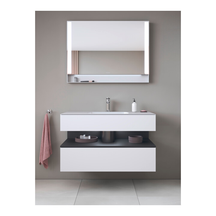 Duravit Einbauwaschtisch-Möbel-Set Qatego 100x55x60cm, gra m/we m, Kon-WTU, B
