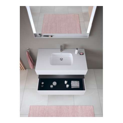Duravit Einbauwaschtisch-Möbel-Set Qatego 100x55x60cm, gra m/we m, Kon-WTU, B