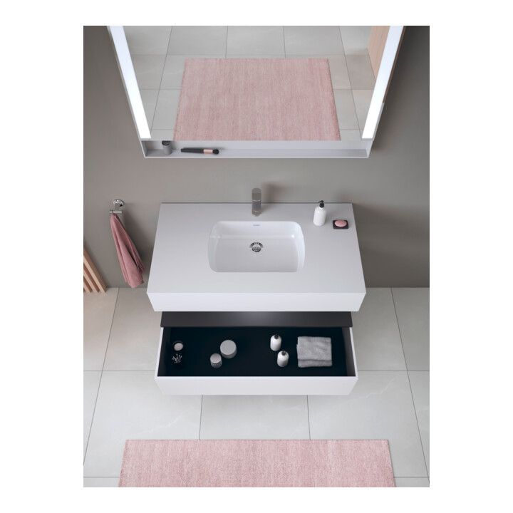 Duravit Einbauwaschtisch-Möbel-Set Qatego 100x55x60cm, gra m/we m, Kon-WTU, B