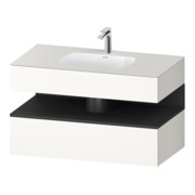 Duravit Einbauwaschtisch-Möbel-Set Qatego 100x55x60cm, gra m/we m, Kon-WTU, B