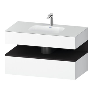 Duravit Einbauwaschtisch-Möbel-Set Qatego 100x55x60cm, gra m/we m, Kon-WTU, B