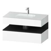 Duravit Einbauwaschtisch-Möbel-Set Qatego 100x55x60cm, gra m/we m, Kon-WTU, B