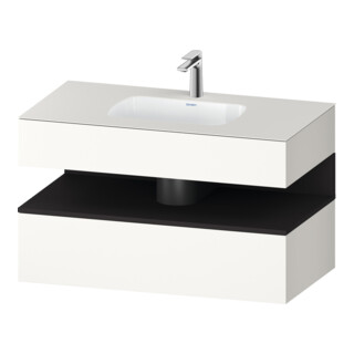 Duravit Einbauwaschtisch-Möbel-Set Qatego 100x55x60cm, gra m/we m, Kon-WTU, B
