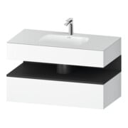 Duravit Einbauwaschtisch-Möbel-Set Qatego 100x55x60cm, gra m/we ma, Konsolen-Waschtischunterbau
