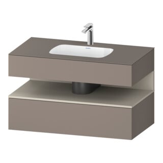 Duravit Einbauwaschtisch-Möbel-Set Qatego 100x55x60cm, T m/ba ma, Konsolen-Waschtischunterbau
