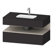 Duravit Einbauwaschtisch-Möbel-Set Qatego 100x55x60cm, T m/Gr m, Kon-WTU, Nischenb