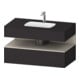 Duravit Einbauwaschtisch-Möbel-Set Qatego 100x55x60cm, T m/Grap matt, Konsolen-Waschtischunterbau-1