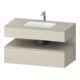Duravit Einbauwaschtisch-Möbel-Set Qatego 100x55x60cm, T m, Konsolen-Waschtischunterbau, Nischenb-1