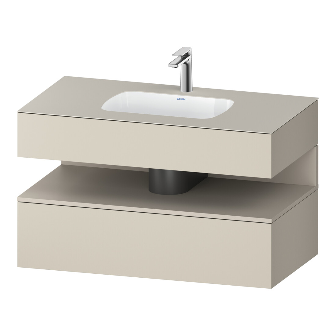 Duravit Einbauwaschtisch-Möbel-Set Qatego 100x55x60cm, T m/ta m, Kon-WTU, Nischenb