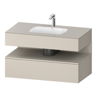 Duravit Einbauwaschtisch-Möbel-Set Qatego 100x55x60cm, T m/ta m, Kon-WTU, Nischenb