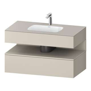 Duravit Einbauwaschtisch-Möbel-Set Qatego 100x55x60cm, T m/ta ma, Konsolen-Waschtischunterbau