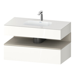 Duravit Einbauwaschtisch-Möbel-Set Qatego 100x55x60cm, T m/we g, Kon-WTU, Nischenb