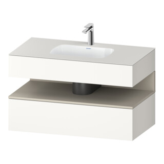 Duravit Einbauwaschtisch-Möbel-Set Qatego 100x55x60cm, T m/we m, Kon-WTU, Nischenb