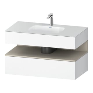 Duravit Einbauwaschtisch-Möbel-Set Qatego 100x55x60cm, T m/we m, Kon-WTU, Nischenb