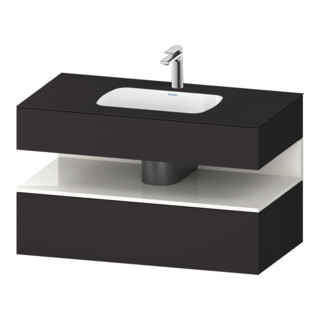 Duravit Einbauwaschtisch-Möbel-Set Qatego 100x55x60cm, w g/Gra m, Kon-WTU, B
