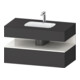 Duravit Einbauwaschtisch-Möbel-Set Qatego 100x55x60cm, w g/Gra ma, Konsolen-Waschtischunterbau-1