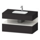 Duravit Einbauwaschtisch-Möbel-Set Qatego 100x55x60cm, w g/Gra matt, Konsolen-Waschtischunterbau-1