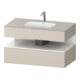 Duravit Einbauwaschtisch-Möbel-Set Qatego 100x55x60cm, w g/tau ma, Konsolen-Waschtischunterbau-1