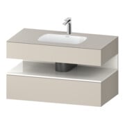 Duravit Einbauwaschtisch-Möbel-Set Qatego 100x55x60cm, w g/tau ma, Konsolen-Waschtischunterbau