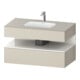 Duravit Einbauwaschtisch-Möbel-Set Qatego 100x55x60cm, w g/tau matt, Konsolen-Waschtischunterbau-1