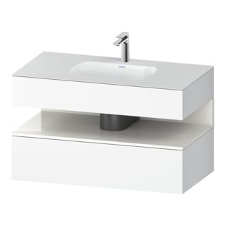 Duravit Einbauwaschtisch-Möbel-Set Qatego 100x55x60cm, w hgl/we m, Kon-WTU, B