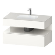 Duravit Einbauwaschtisch-Möbel-Set Qatego 100x55x60cm, w hgl/we m, Kon-WTU, B