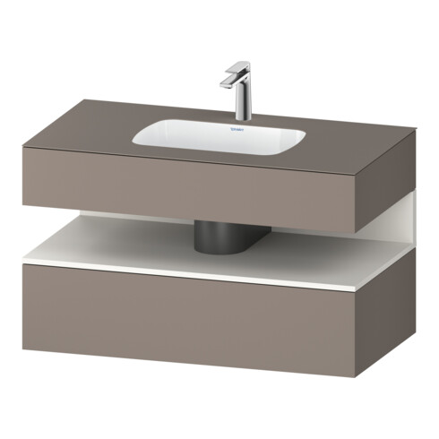 Duravit Einbauwaschtisch-Möbel-Set Qatego 100x55x60cm, w m/ba m, Kon-WTU, Nischenb