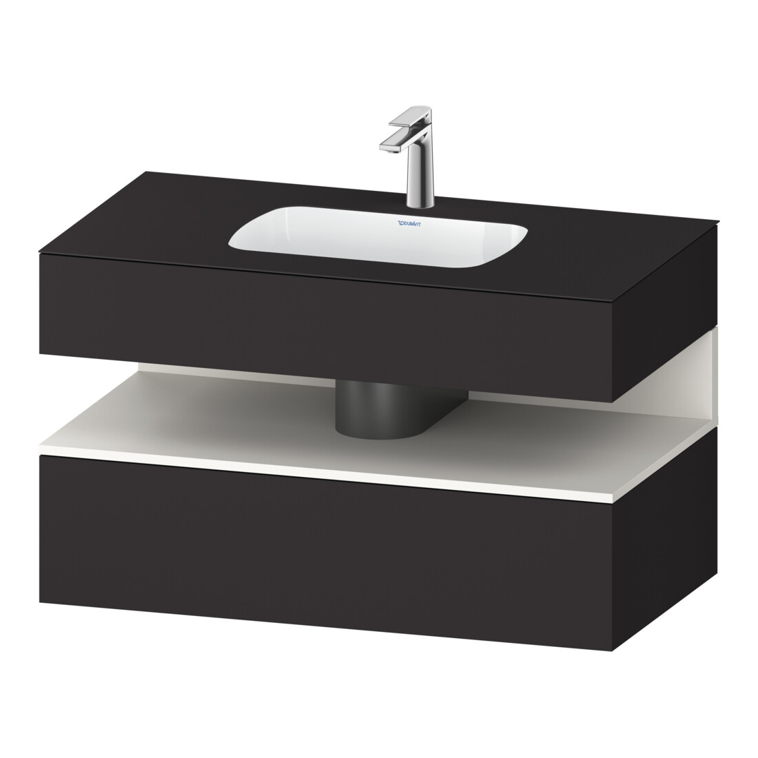 Duravit Einbauwaschtisch-Möbel-Set Qatego 100x55x60cm, w m/Gr m, Kon-WTU, Nischenb