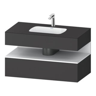 Duravit Einbauwaschtisch-Möbel-Set Qatego 100x55x60cm, w m/Gr m, Kon-WTU, Nischenb
