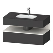 Duravit Einbauwaschtisch-Möbel-Set Qatego 100x55x60cm, w m/Gr ma, Konsolen-Waschtischunterbau