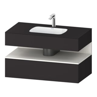 Duravit Einbauwaschtisch-Möbel-Set Qatego 100x55x60cm, w m/Gr matt, Konsolen-Waschtischunterbau