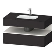 Duravit Einbauwaschtisch-Möbel-Set Qatego 100x55x60cm, w m/Gr matt, Konsolen-Waschtischunterbau