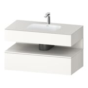 Duravit Einbauwaschtisch-Möbel-Set Qatego 100x55x60cm, w m, Konsolen-Waschtischunterbau, Nischenb